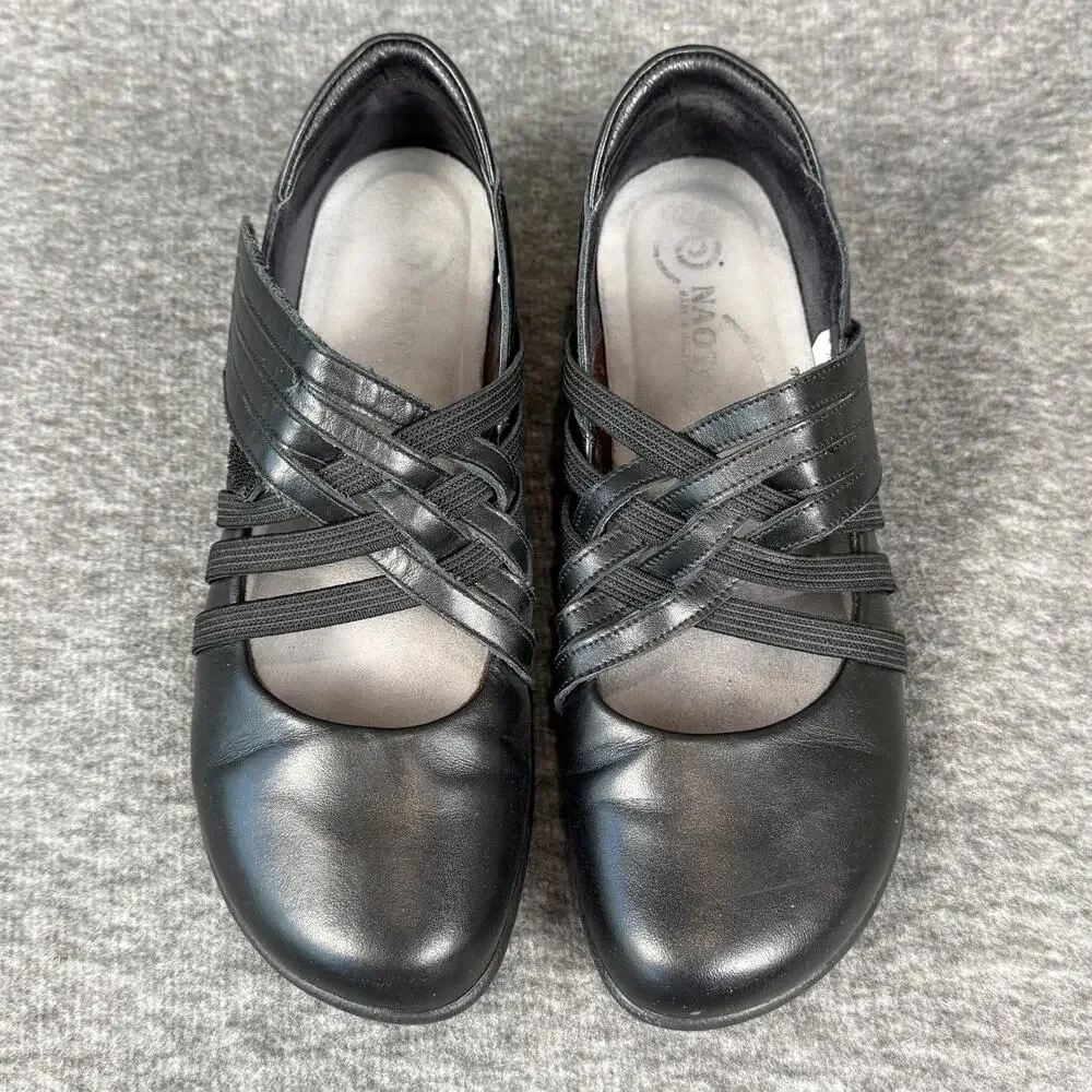Naot Kawaka Black Slip-On Pull-Tab Orthopedic Mary Jane size 38 New in Box